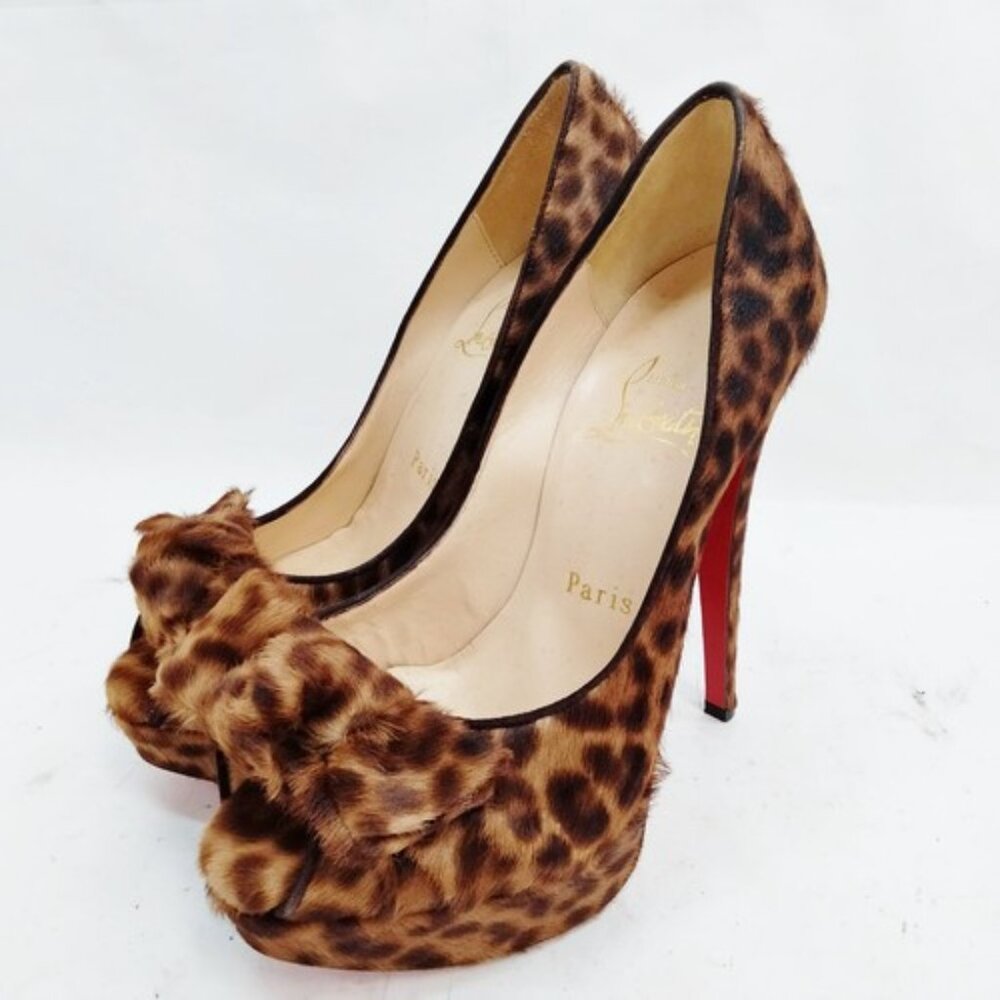 Christian Louboutin Leopard Print Women's Heels Size 35